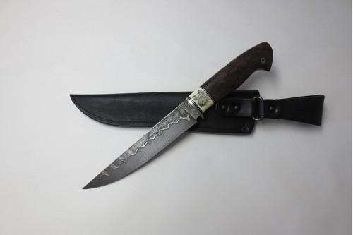 Кованый нож из дамасской стали "Лань" (ламинат)
